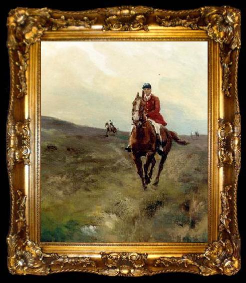 framed  unknow artist Classical hunting fox, Equestrian and Beautiful Horses, 179., ta009-2